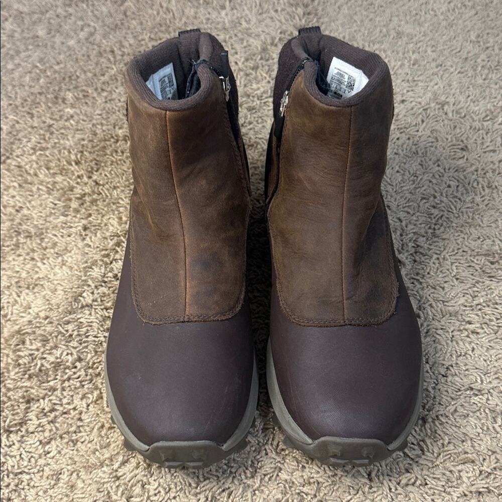 Merrell Women's Brown Thermo Kiruna Mid Zip Wool-Blend Waterproof Boots Size 11